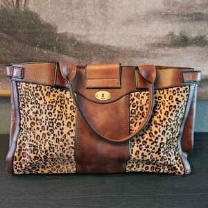 Vintage Fossil Tote Handbag